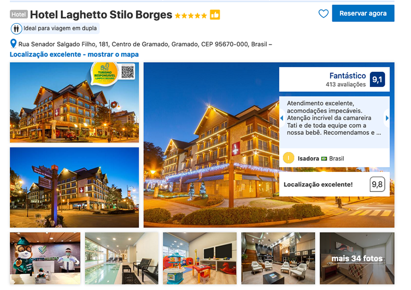 Hotel Laghetto Stilo Borges em Gramado