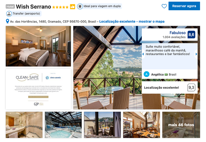 Hotel Wish Serrano em Gramado